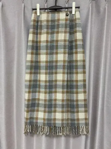 vintage 체크 스커트