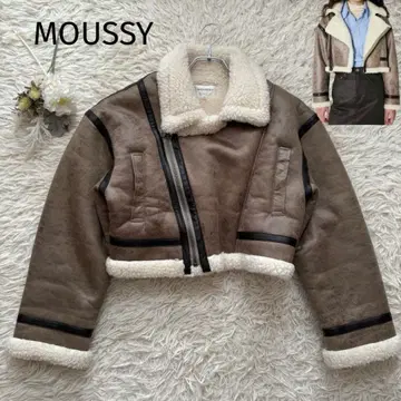 새상품급 마우지 크롭 플라이트 자켓 페이크 스웨이드 숏 기장