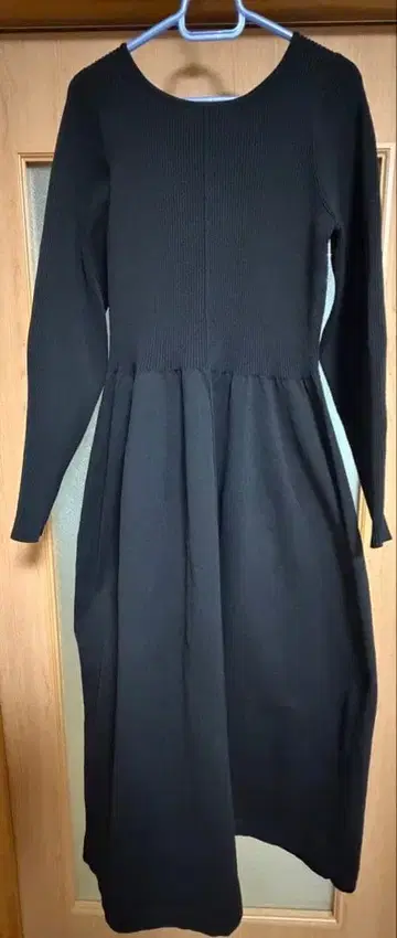 블랙 니트 롱 원피스 1 사이즈