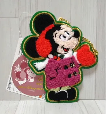 [ 택 포함 미사용 새상품 ] 디즈니 크리스마스 미키 와펜 배지 TDR