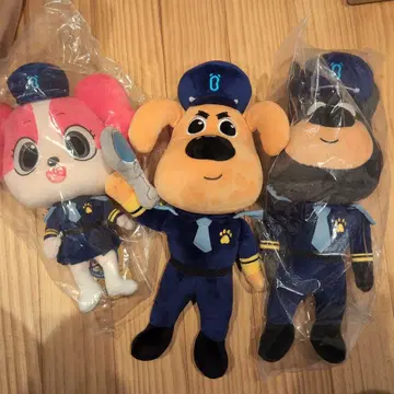 라부르 경부 (미사용에 가까움) 벨만 씨 퍼피 씨 봉제 인형 3체 세트