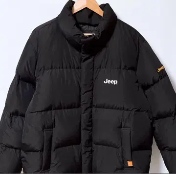 초레어 jeep 다운 자켓 블랙 L 사이즈 드로 코드