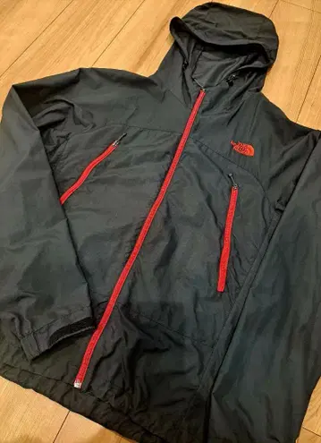 THE NORTH FACE 나일론 자켓 블랙/레드