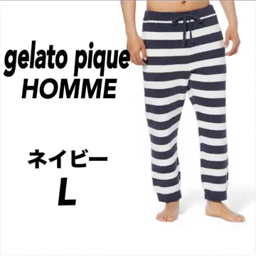 젤라또피케옴 롱 팬츠 에어모코 코튼 플레이팅 2 보더