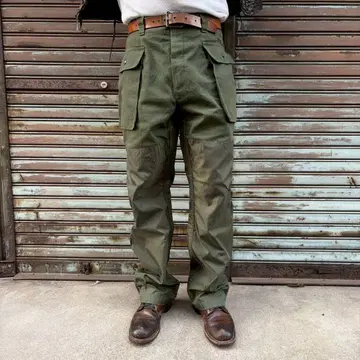 90s~ 이탈리아제 더블니 헌팅 팬츠 부시