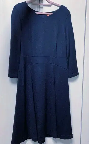 SunaUna 네이비 긴팔 A라인 원피스