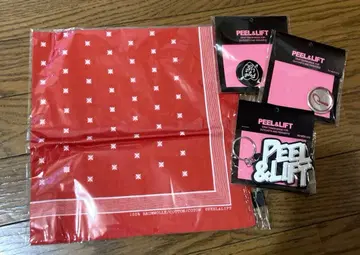 필앤리프트 Peel&Lift 캔 배지 2개, 키링, 반다나 set