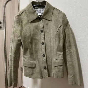 NATURAL BEAUTY BASIC 스웨이드 자켓 S 베이지