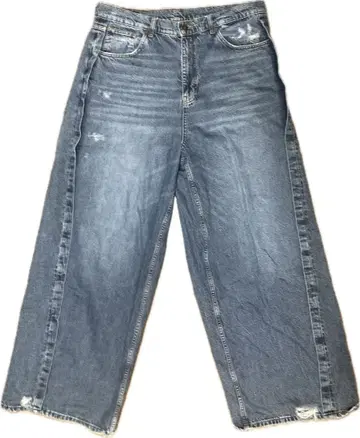 zara 데미지 와이드 데님