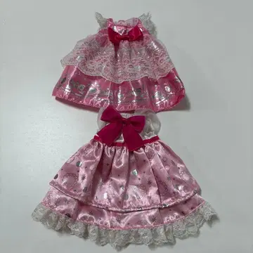 멜짱 핑크 프릴 드레스 옷 갈아입기 의류