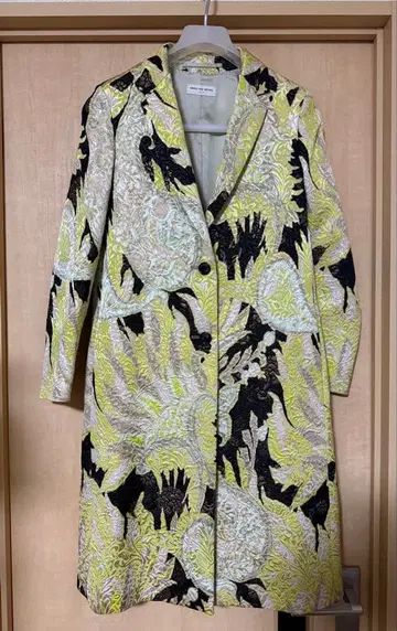 DRIES VAN NOTEN 18SS 자카드 플로럴 자수 코트