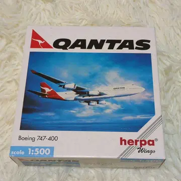 새상품 herpa 1/500 콴타스 항공 보잉 747-400