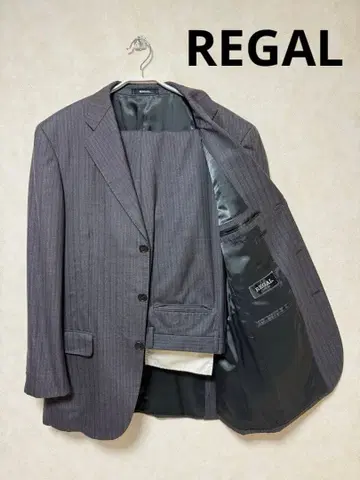 REGAL 비즈니스 정장 투팬츠 그레이 스트라이프