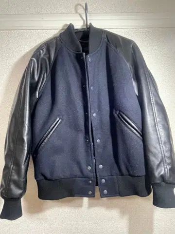 네이비 블랙 바시티 자켓 M