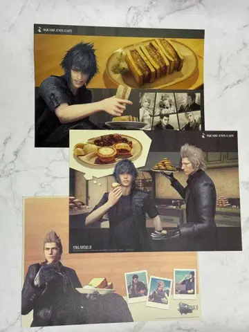 파이널 판타지 XV 콜라보 카페 런치 매트 3종 세트