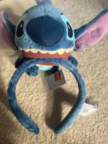 택 포함 새상품 스티치 머리띠 홍콩 디즈니