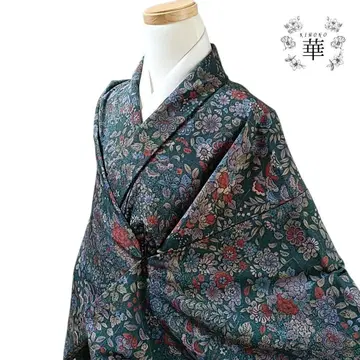 1010 기모노 이중 기모노 기장 157 코몬 올 패턴 그린