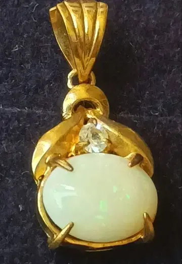 최종 호주 구매 오팔 목걸이 탑 펜던트 탑 빈티지