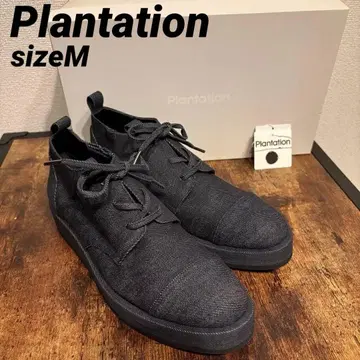 미사용급 Plantation 데님 통굽 스트레이트 팁 스타일 M 23.5