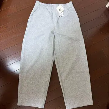 UNIQLO 그레이 맨투맨 와이드 팬츠 M