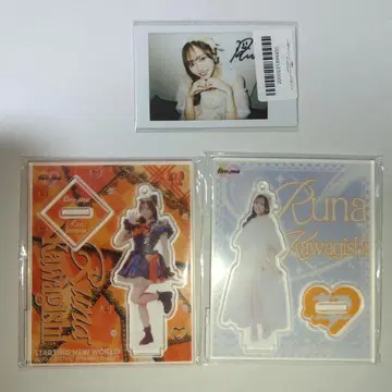 카와기시 루나 fav me 친필 사인 폴라로이드 아크릴 스탠드 묶음 판매