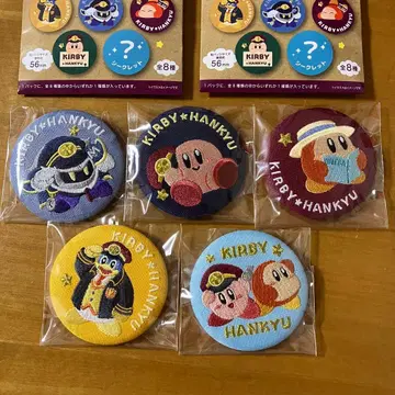 별의 커비 x 한큐 전철 자수 캔뱃지 5개 시크릿 포함