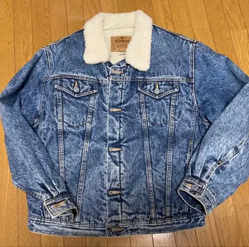 Edwin 데님 자켓 M 사이즈 보아 카라 부착