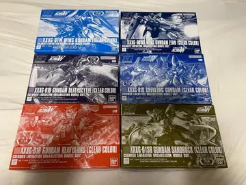 HGAC 신기동전기 건담W 건담베이스 한정판 클리어 컬러 6체 세트
