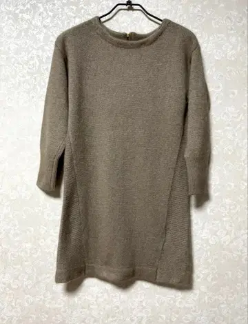 페럿 니트 원피스 스웨터 베이지 모카