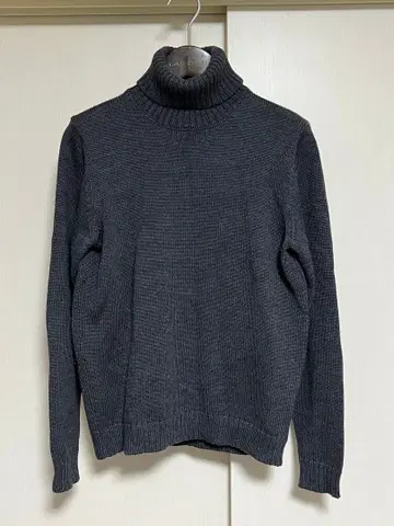 고품질 이탈리아제 ZANONE 48 울 터틀넥 니트 그레이