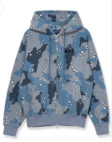 BoTT 카모 패턴 집업 후드티