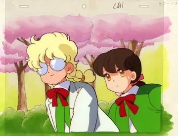 유미미믹스 ED 유미 사쿠라코 애니메이션 셀화 손글씨 배경 일치