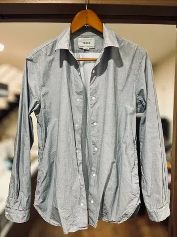 YAECA 블루 코튼 셔츠