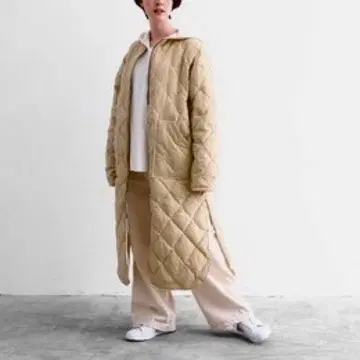 [NARU] 퀼팅 롱 코트 일본제