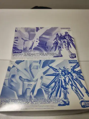 RG 스트라이크 프리덤 건담 & 데스티니 건담 티타늄 세트