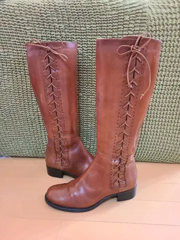 롱 부츠 레이스업 브라운 (새상품급)