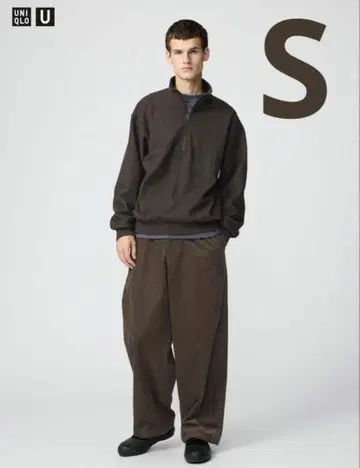 UNIQLOU 코듀로이 유틸리티 팬츠 브라운