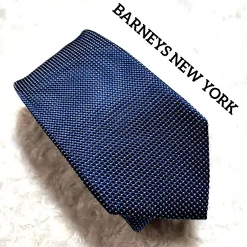 BARNEYS NEW YORK 네이비 도트 무늬 넥타이