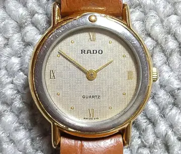 [ 작동품 ] RADO 여성용 손목시계 쿼츠 그레이 계열 격자 다이얼