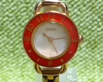 [ 작동품 ] SEIKO WIRED 여성용 손목시계 쿼츠 빨간색 베젤