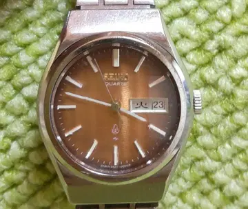 [ 작동품 ] SEIKO 여성용 손목시계 쿼츠 브라운 다이얼 실버 컬러