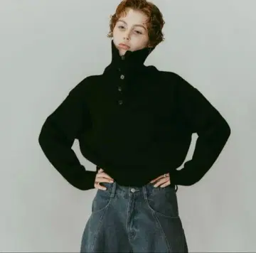 Knuth Marf buttoned high-neck knit