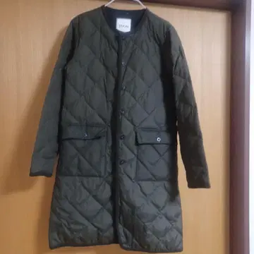 TAION CITY LINE 롱 코트 올리브 그린