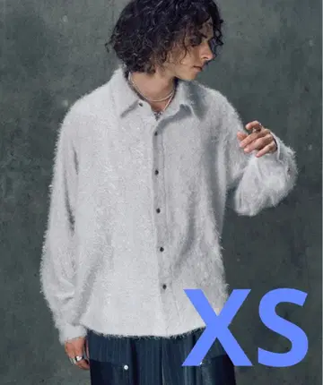 바리아스 루즈 셔츠 페더 니트 XS 라이트 그레이 CasperJohn