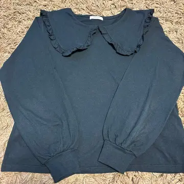 FREAK'S STORE 프릴 옷깃 긴팔 상의 블랙