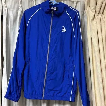 MLB LA 로고 나일론 자켓 파랑