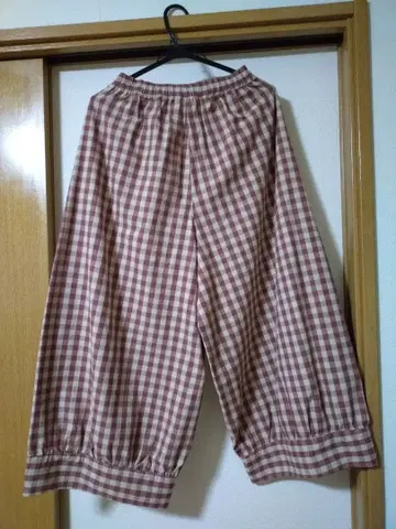 사만사 모스모스 밑단 절개 개더 팬츠 레드