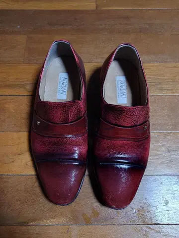 키타지마 제화 비즈니스 슈즈 25.5cm 4E 소가죽 일본산 와인 레드