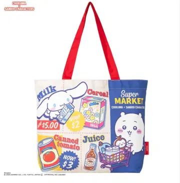 치이카와 산리오 콜라보 슈퍼마켓 쇼핑 토트백 1