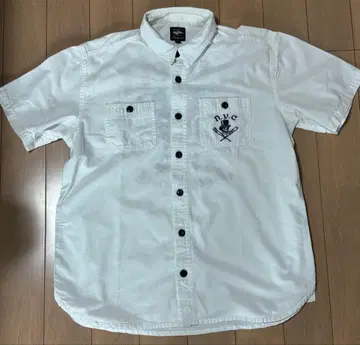 KNUCKLE HEAD & CO 반팔 워크 셔츠 XL 화이트 너클